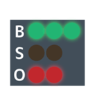 便利な野球の光るBSOカウントボードセット（個別スタンプ：28）