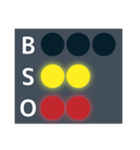 便利な野球の光るBSOカウントボードセット（個別スタンプ：30）