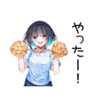 空っぽ冷蔵庫★デリバリー女子（個別スタンプ：16）