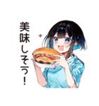 空っぽ冷蔵庫★デリバリー女子（個別スタンプ：18）