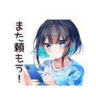 空っぽ冷蔵庫★デリバリー女子（個別スタンプ：21）