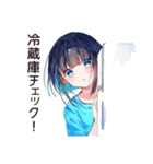 空っぽ冷蔵庫★デリバリー女子（個別スタンプ：22）