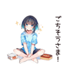 空っぽ冷蔵庫★デリバリー女子（個別スタンプ：33）