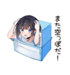 空っぽ冷蔵庫★デリバリー女子（個別スタンプ：34）
