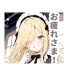 片目隠しの金髪メイド女子スタンプ（個別スタンプ：15）