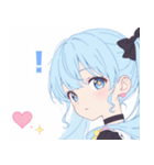ライトブルーガールスタンプ（個別スタンプ：24）
