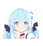ライトブルーガールスタンプ（個別スタンプ：36）