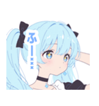 ライトブルーガールスタンプ（個別スタンプ：38）