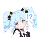 ライトブルーガールスタンプ（個別スタンプ：39）