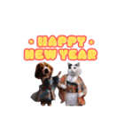 動く！新年猫ミーム(2026)（個別スタンプ：3）