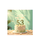 動く！お祝い誕生日ケーキ(49～72才用)（個別スタンプ：5）