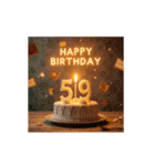 動く！お祝い誕生日ケーキ(49～72才用)（個別スタンプ：11）
