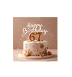 動く！お祝い誕生日ケーキ(49～72才用)（個別スタンプ：19）