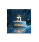 動く！お祝い誕生日ケーキ(49～72才用)（個別スタンプ：23）