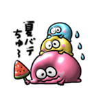 夏のカラフル♡ぷっくりモンスター（個別スタンプ：12）