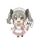メルフィ：ピンクメイドスタンプ Vol.1（個別スタンプ：1）