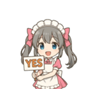 メルフィ：ピンクメイドスタンプ Vol.1（個別スタンプ：3）