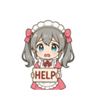 メルフィ：ピンクメイドスタンプ Vol.1（個別スタンプ：8）