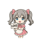 メルフィ：ピンクメイドスタンプ Vol.1（個別スタンプ：14）