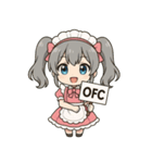 メルフィ：ピンクメイドスタンプ Vol.1（個別スタンプ：16）