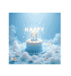 飛び出す！お祝い誕生日ケーキ(49～72才用)（個別スタンプ：3）