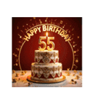 飛び出す！お祝い誕生日ケーキ(49～72才用)（個別スタンプ：7）