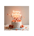 飛び出す！お祝い誕生日ケーキ(49～72才用)（個別スタンプ：8）