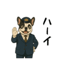 フレンチブルのタクシードライバー1（個別スタンプ：3）
