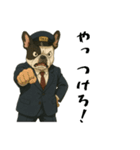 フレンチブルのタクシードライバー1（個別スタンプ：10）