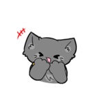 灰色ねこ、ルナ（個別スタンプ：21）