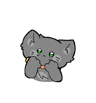 灰色ねこ、ルナ（個別スタンプ：23）