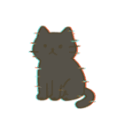 画面で遊んでいる猫（個別スタンプ：13）