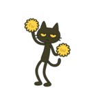 けだる黒猫の無言＋ワンポイント シュール（個別スタンプ：2）