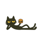 けだる黒猫の無言＋ワンポイント シュール（個別スタンプ：11）
