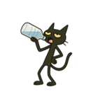 けだる黒猫の無言＋ワンポイント シュール（個別スタンプ：13）
