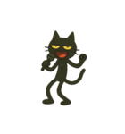 けだる黒猫の無言＋ワンポイント シュール（個別スタンプ：18）