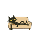 けだる黒猫の無言＋ワンポイント シュール（個別スタンプ：22）