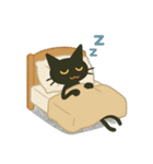 けだる黒猫の無言＋ワンポイント シュール（個別スタンプ：24）