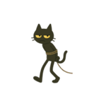 けだる黒猫の無言＋ワンポイント シュール（個別スタンプ：26）