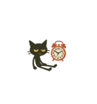 けだる黒猫の無言＋ワンポイント シュール（個別スタンプ：29）