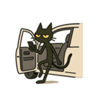 けだる黒猫の無言＋ワンポイント シュール（個別スタンプ：32）