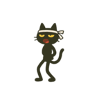 けだる黒猫の無言＋ワンポイント シュール（個別スタンプ：36）