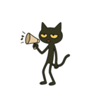 けだる黒猫の無言＋ワンポイント シュール（個別スタンプ：38）