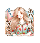 頑張るオトナ女子の日常‎③スイーツ♡（個別スタンプ：13）