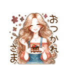 頑張るオトナ女子の日常‎③スイーツ♡（個別スタンプ：15）