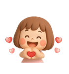 【3D】ずっと使える感情編★ぶちゃこの日常（個別スタンプ：24）