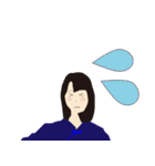 太極拳服の女子（日常スタンプ）（個別スタンプ：2）