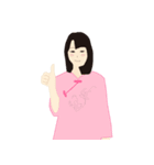 太極拳服の女子（日常スタンプ）（個別スタンプ：8）