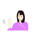 太極拳服の女子（日常スタンプ）（個別スタンプ：16）