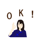 太極拳服の女子（日常スタンプ）（個別スタンプ：20）